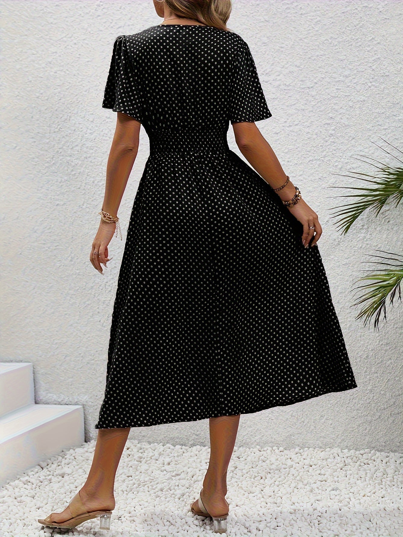 Nathalie β Polka Dot Midi Dress