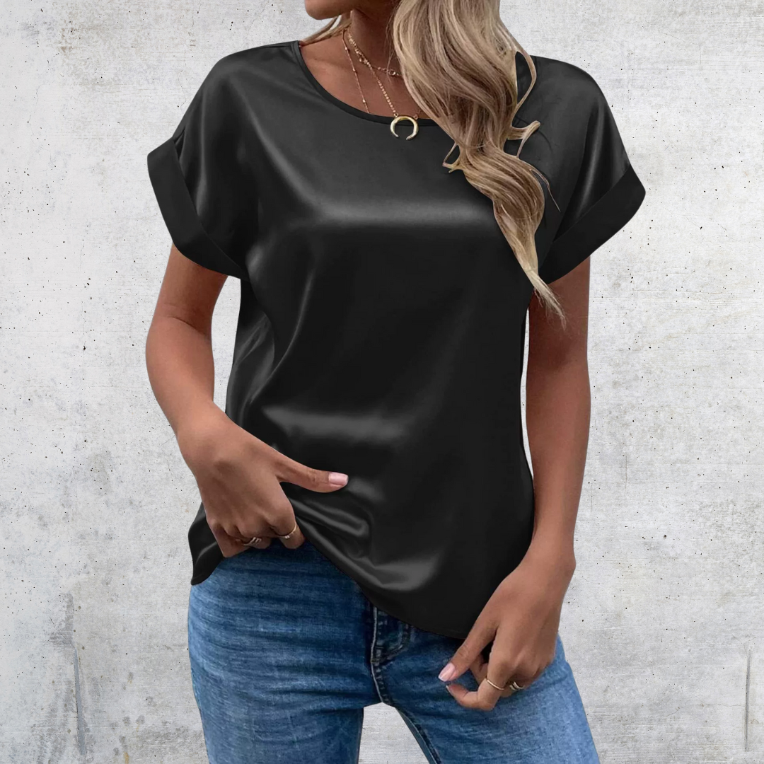 Mabel β Roll-Up Sleeve Blouse