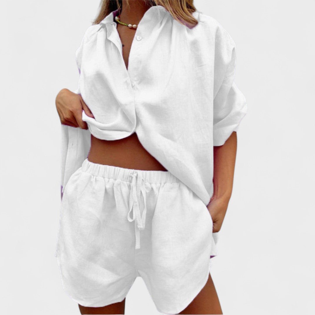 Rowena – Casual and Stylish Shirt & Shorts Co-ord Set for Effortless Comfort