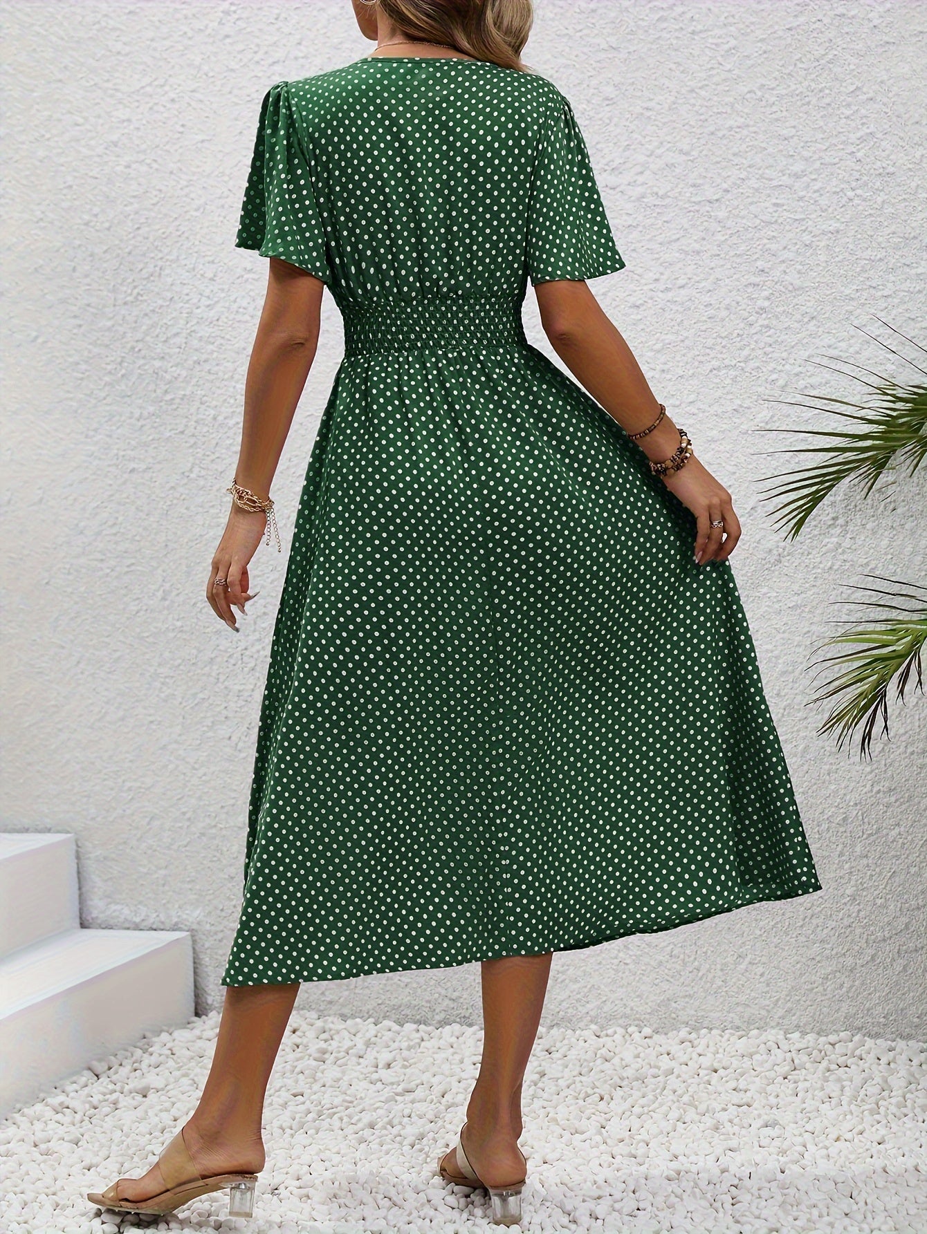 Nathalie β Polka Dot Midi Dress