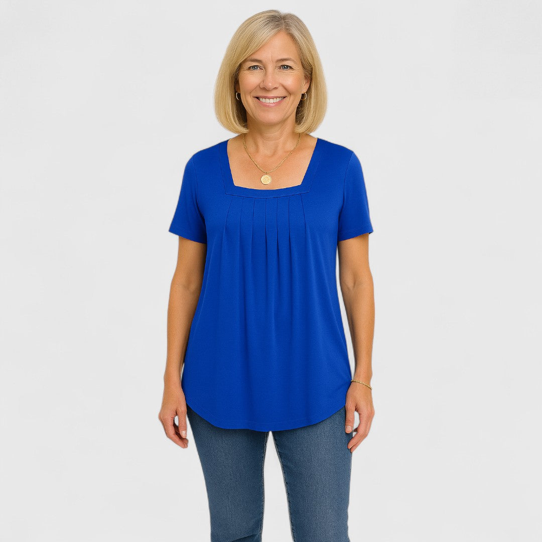 Lianna β Blouse with Pleats and Square Neckline β Elegant Top for stylish looks