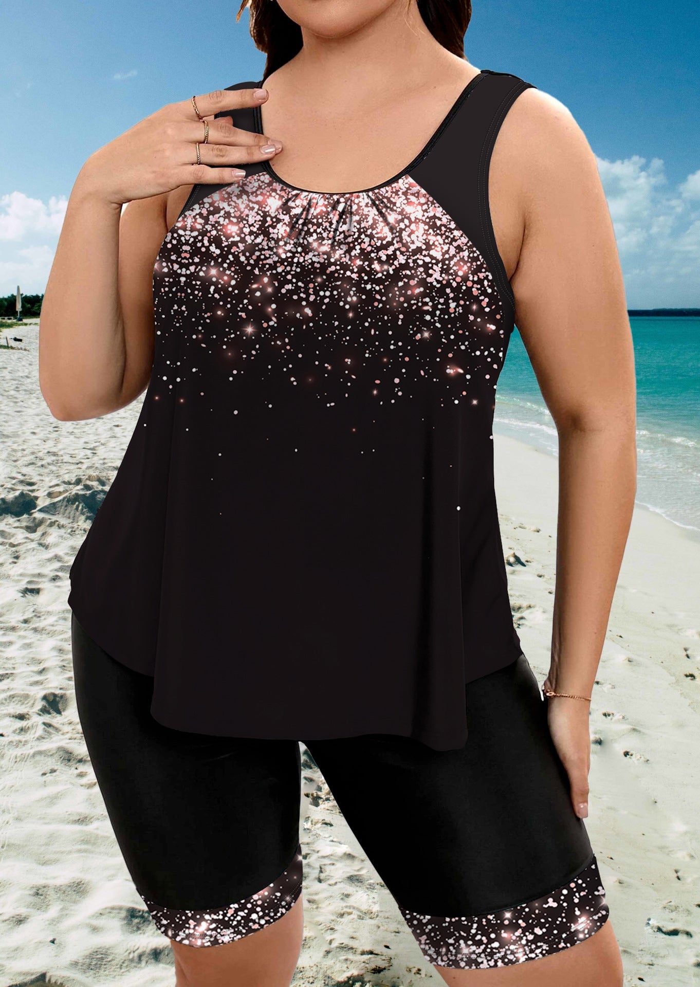 Delyth – Printed Two-Piece Swimwear Set
