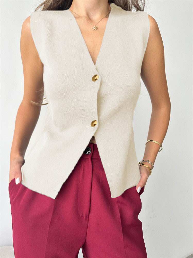 Grier β Sleeveless Button-Down Peplum Top for a chic and trendy look