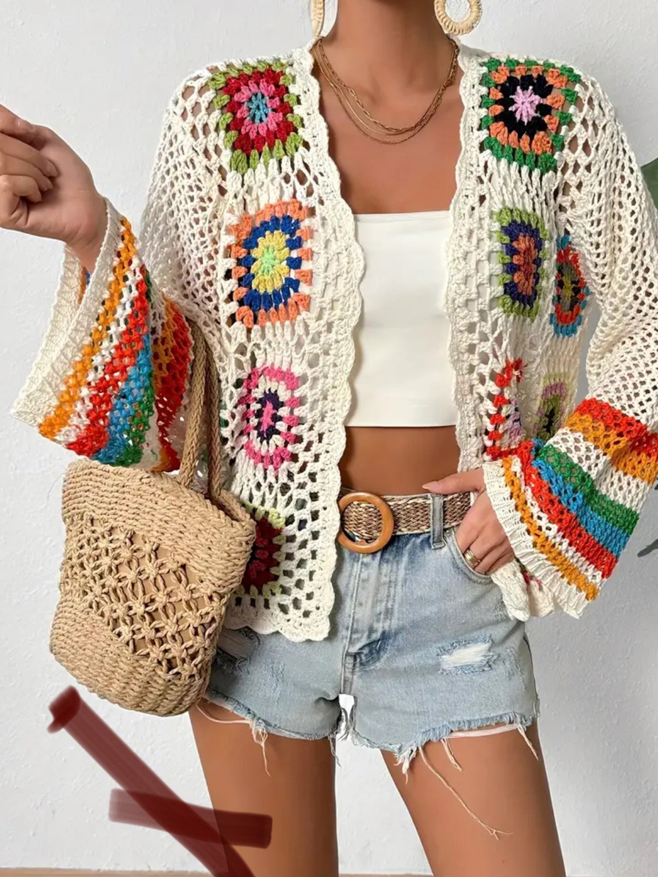 Tansy – Crochet Patch Cardigan