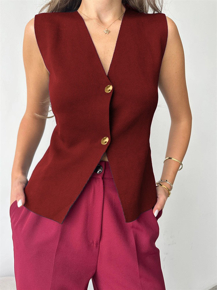 Grier β Sleeveless Button-Down Peplum Top for a chic and trendy look