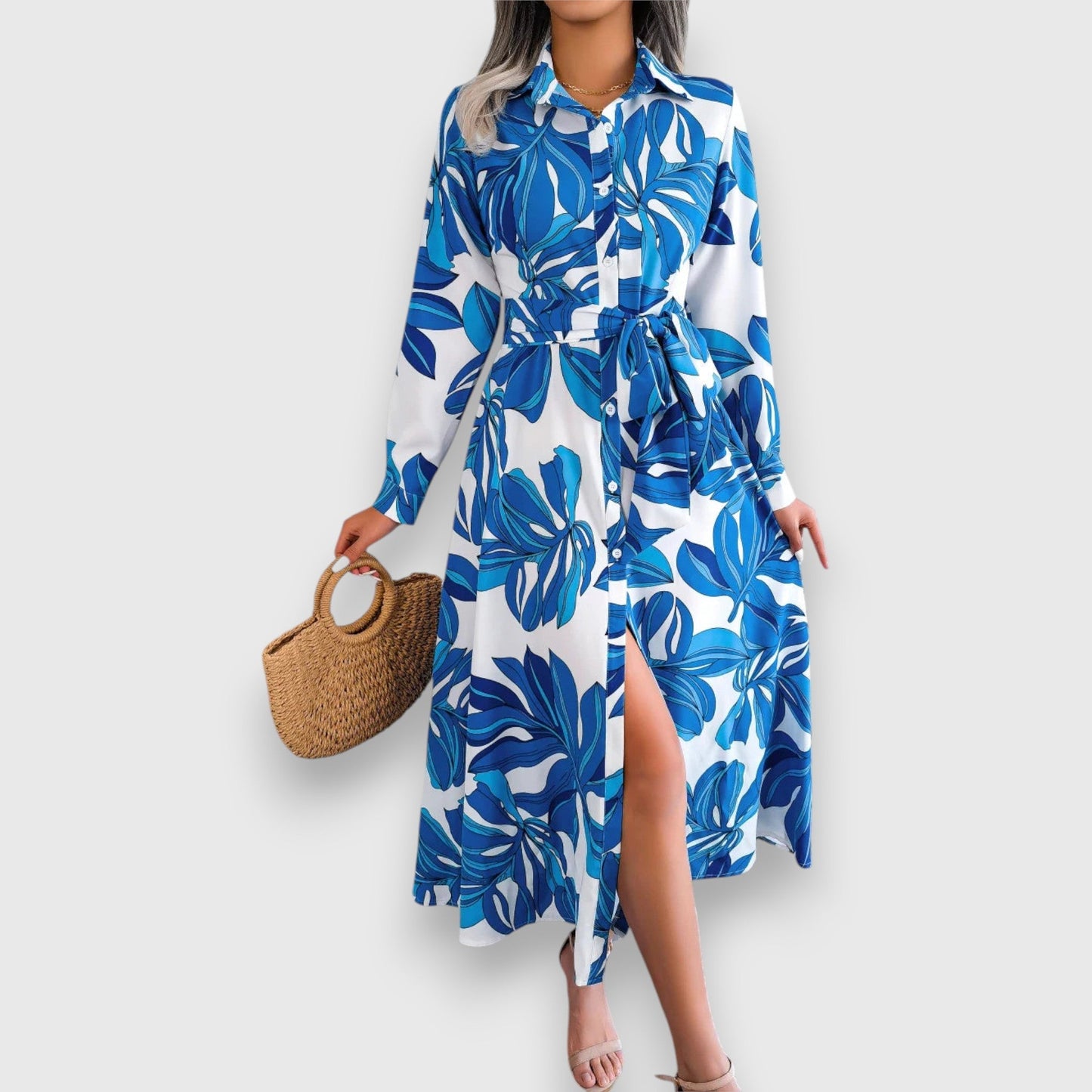 Elora – Elegant Flowy Shirt Dress for a Stylish Look