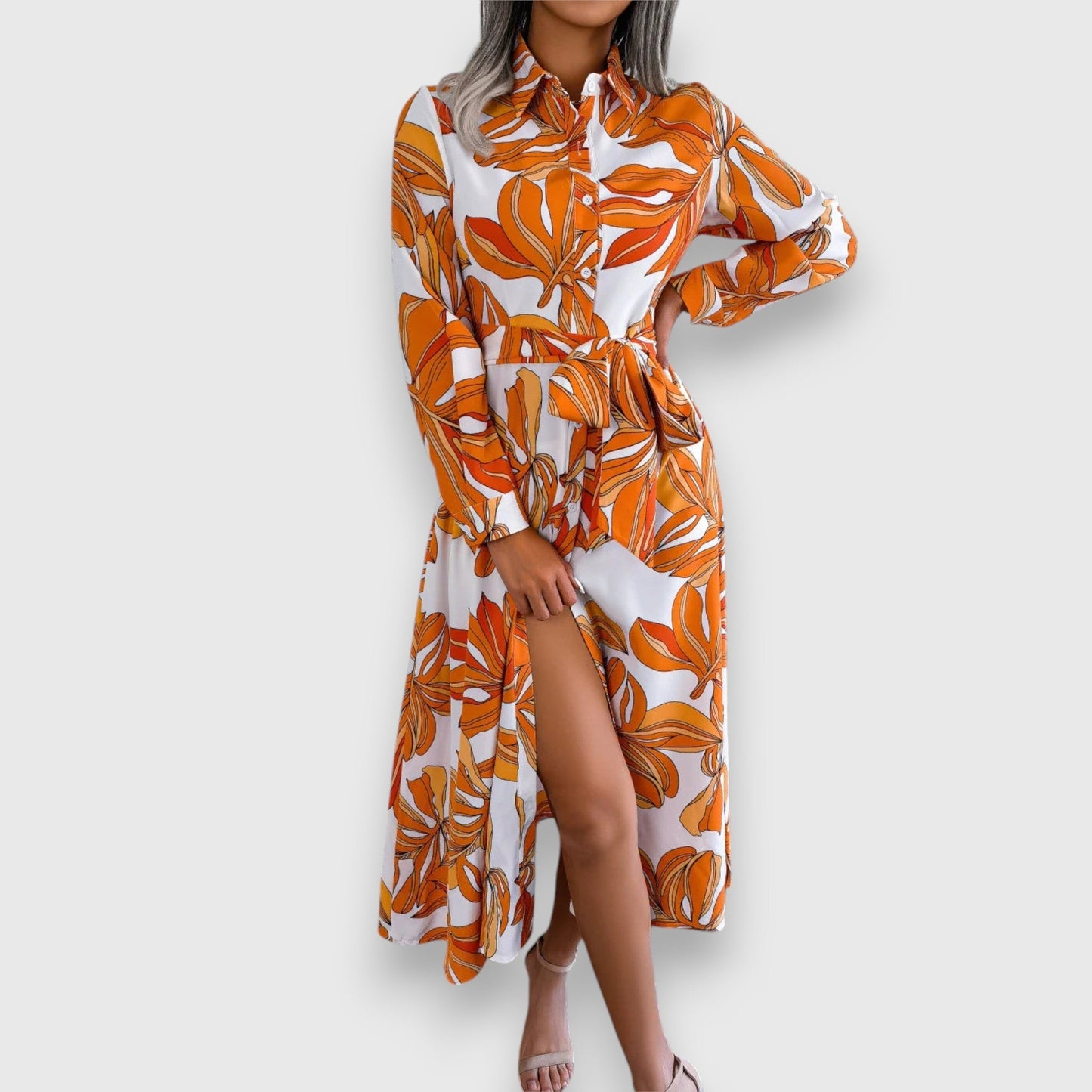 Elora – Elegant Flowy Shirt Dress for a Stylish Look