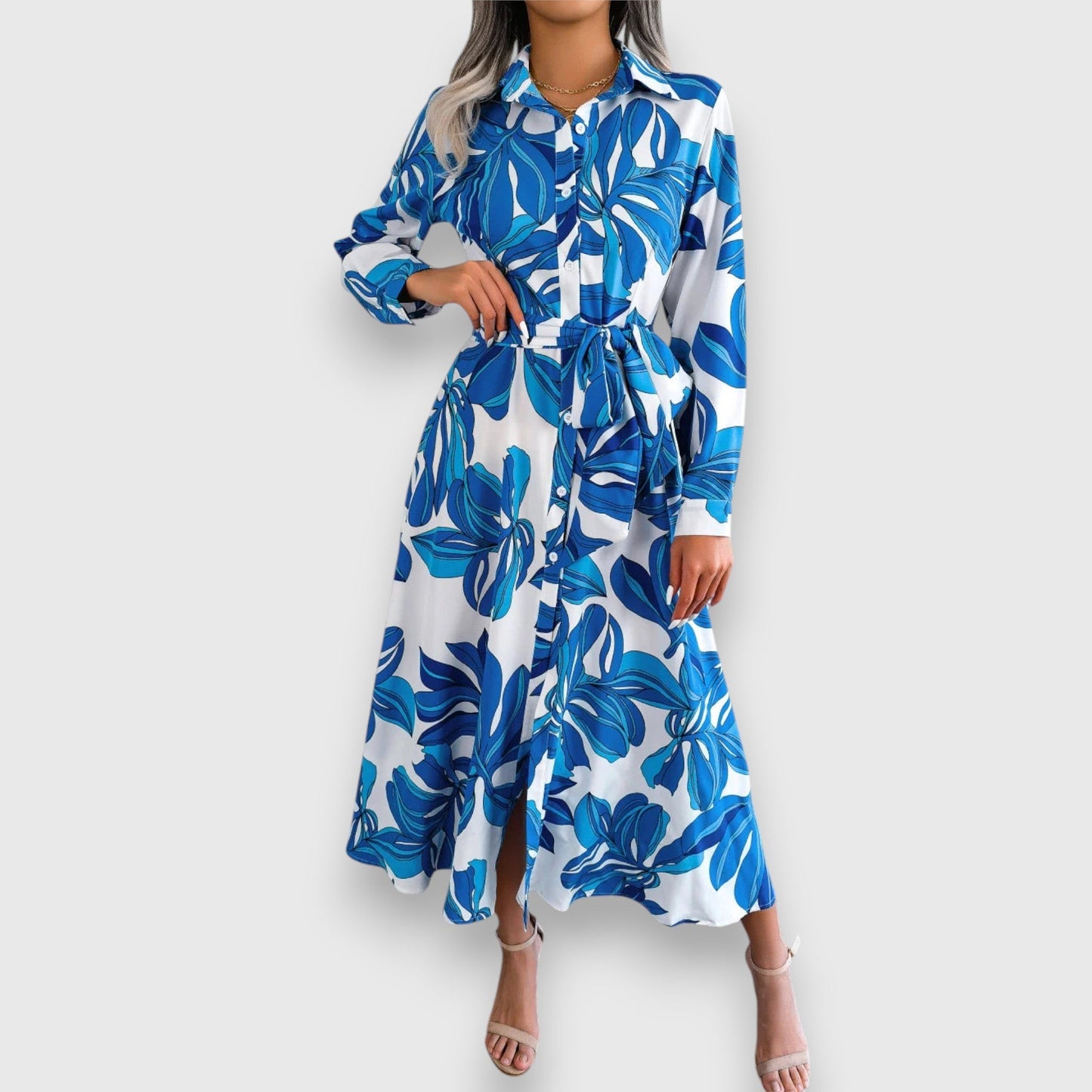 Elora – Elegant Flowy Shirt Dress for a Stylish Look