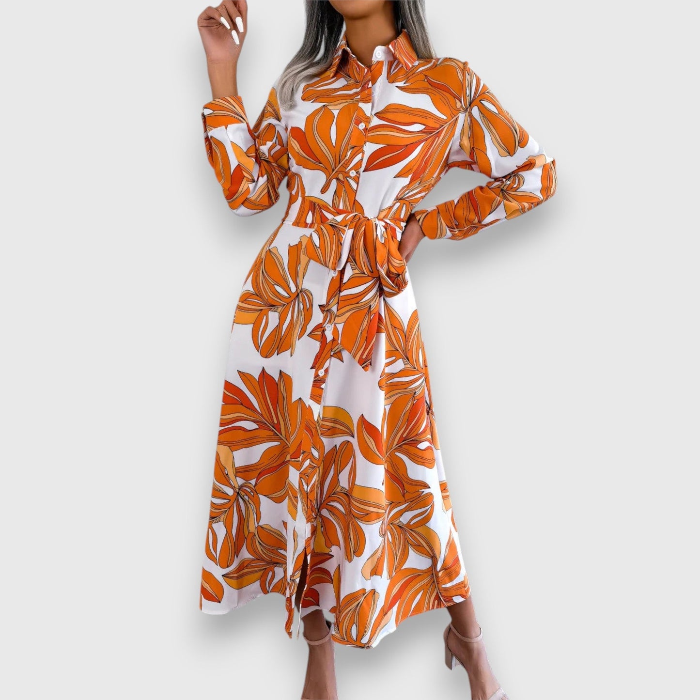 Elora – Elegant Flowy Shirt Dress for a Stylish Look