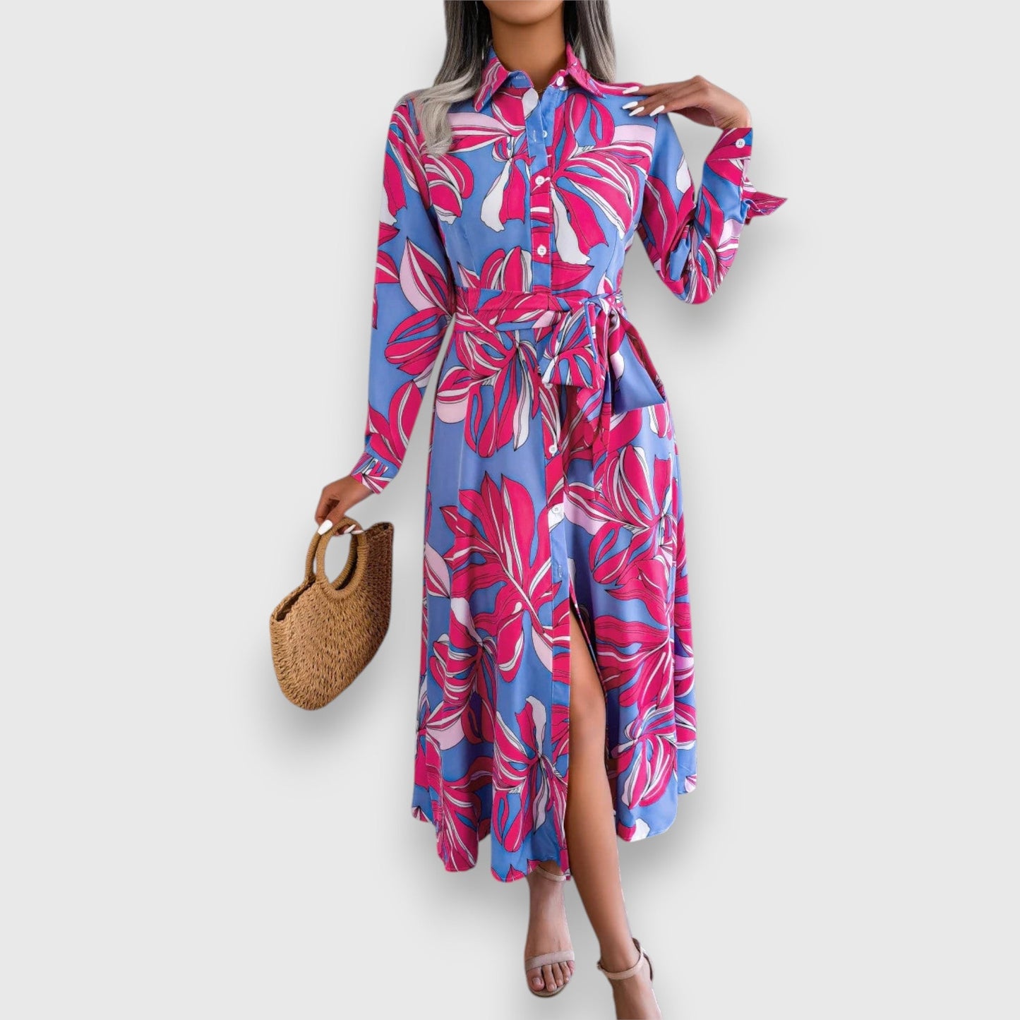 Elora – Elegant Flowy Shirt Dress for a Stylish Look