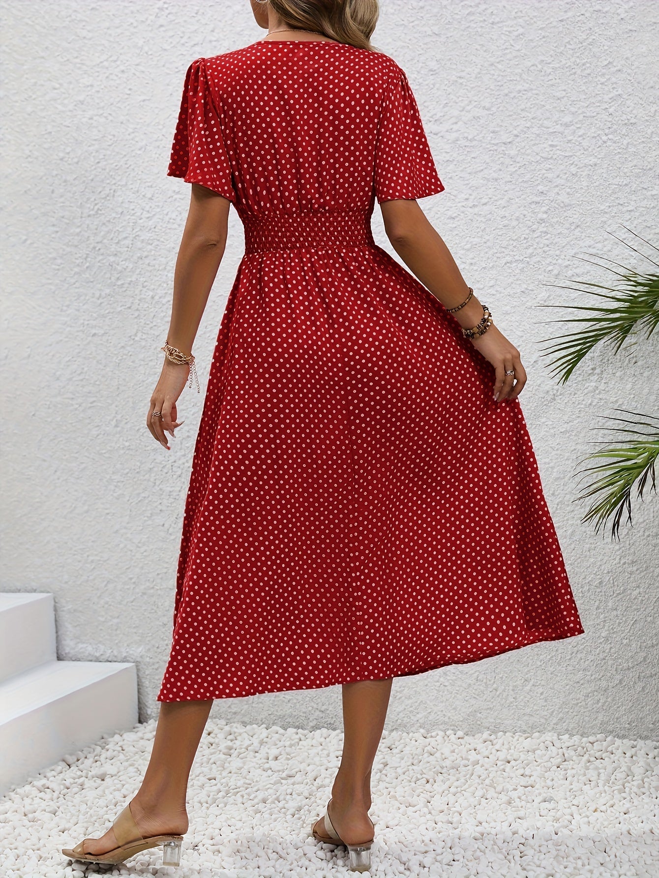 Nathalie β Polka Dot Midi Dress