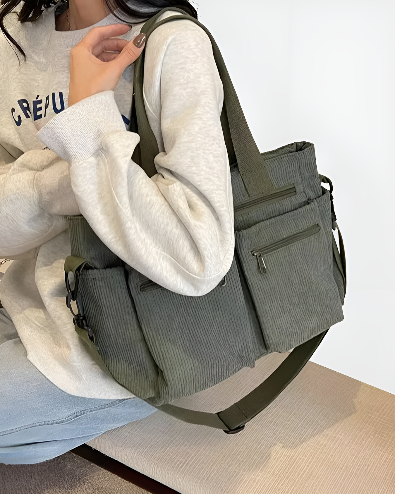 Ysabeline – Corduroy Utility Tote Bag