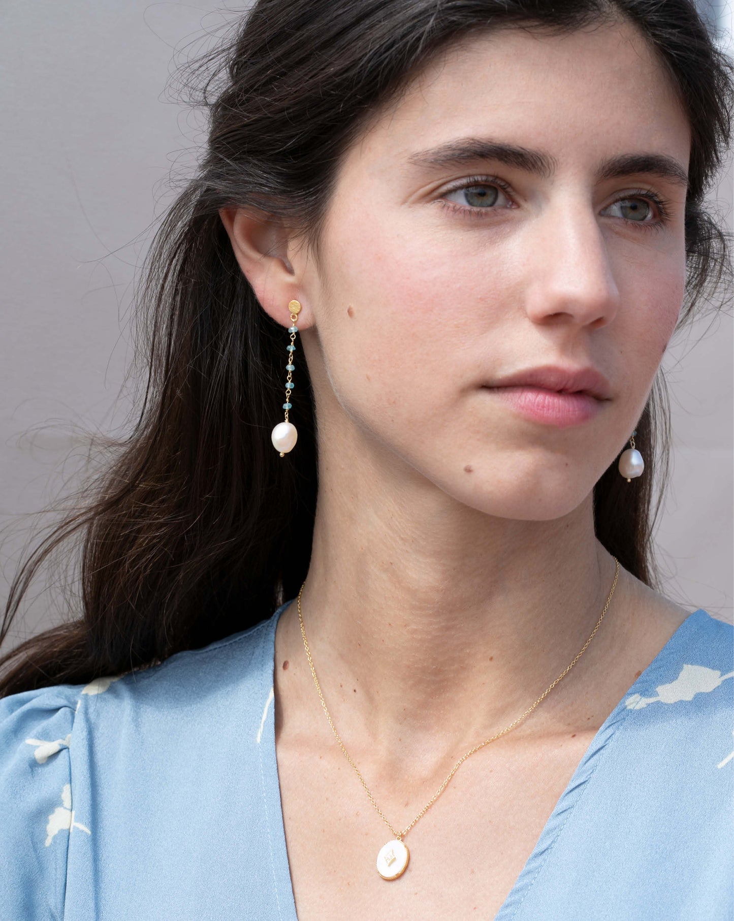 OLIVIA Earrings Aquamarine