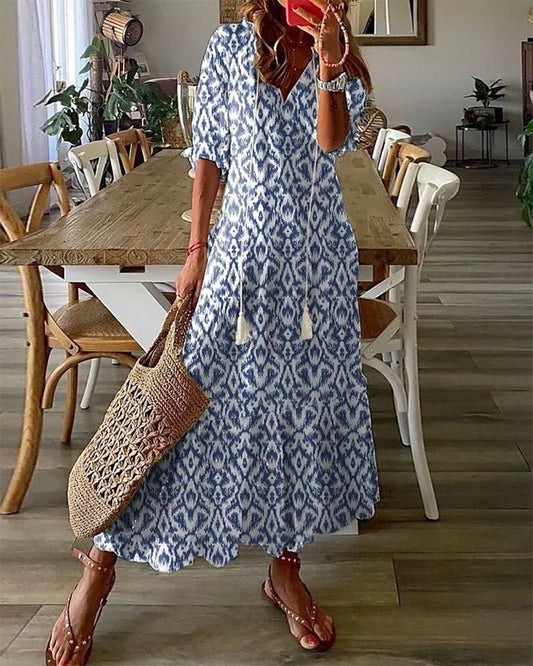 Bridie – Elegant Boho Midi Dress for a relaxed and warm style