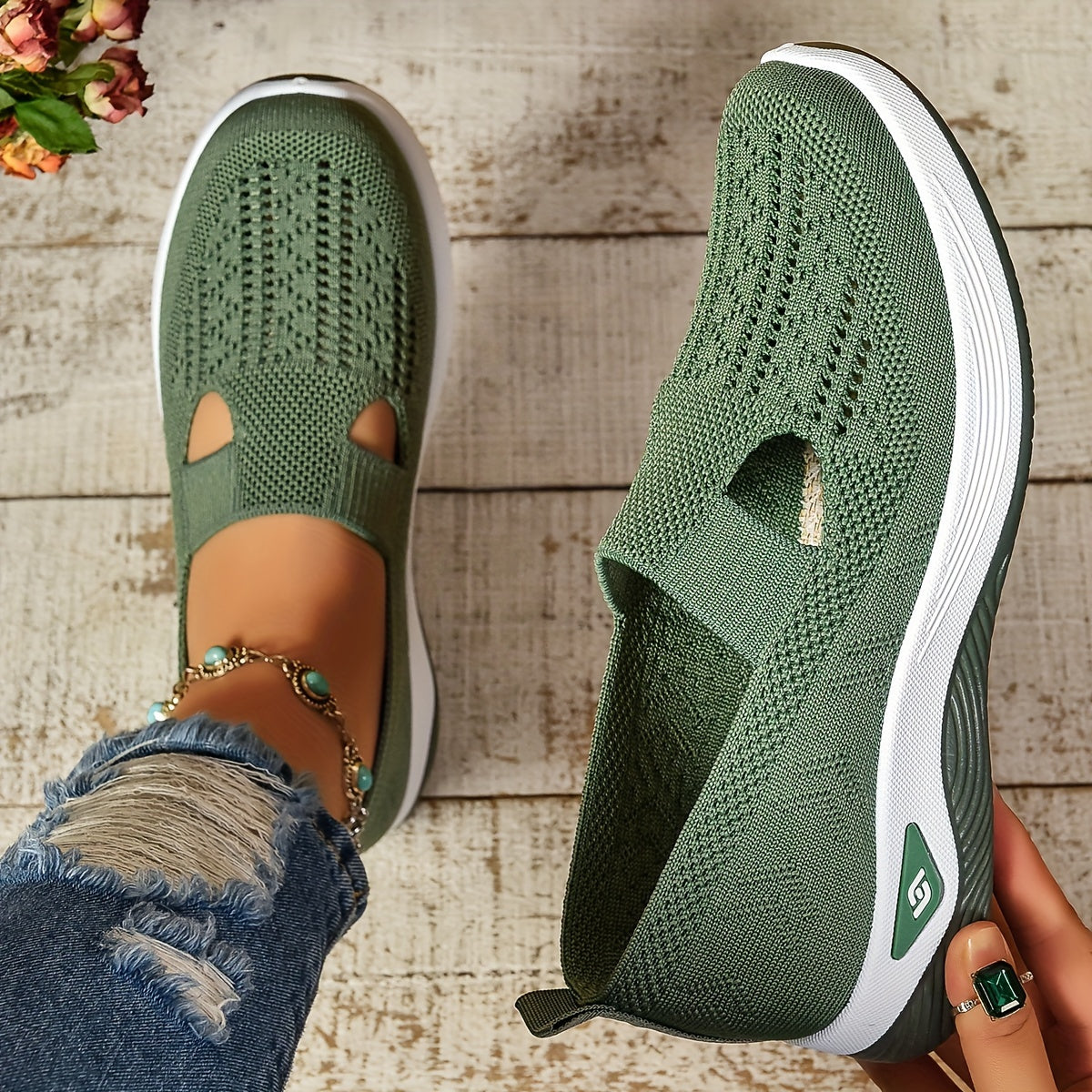 Carmelle – Slip-On Breathable Walking Shoes