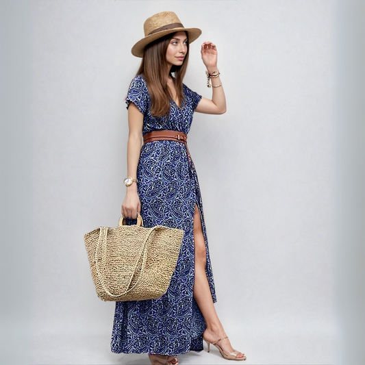 Riona – Elegant Long Boho Dress with belt
