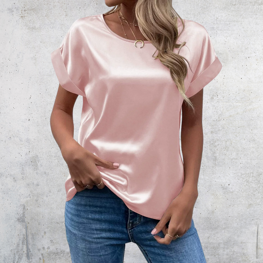 Mabel – Roll-Up Sleeve Blouse
