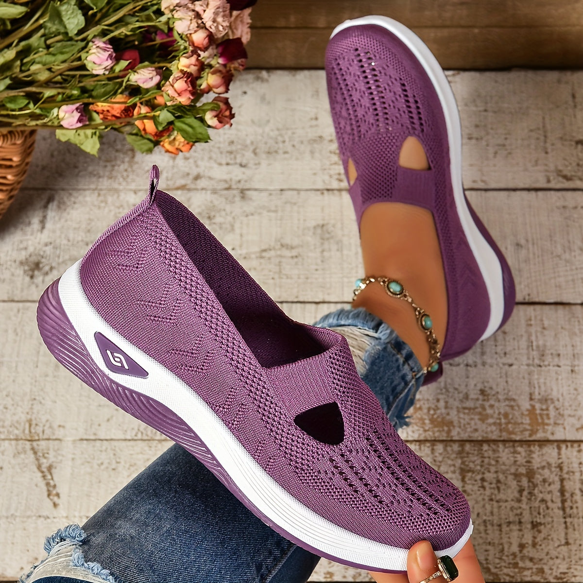 Carmelle – Slip-On Breathable Walking Shoes