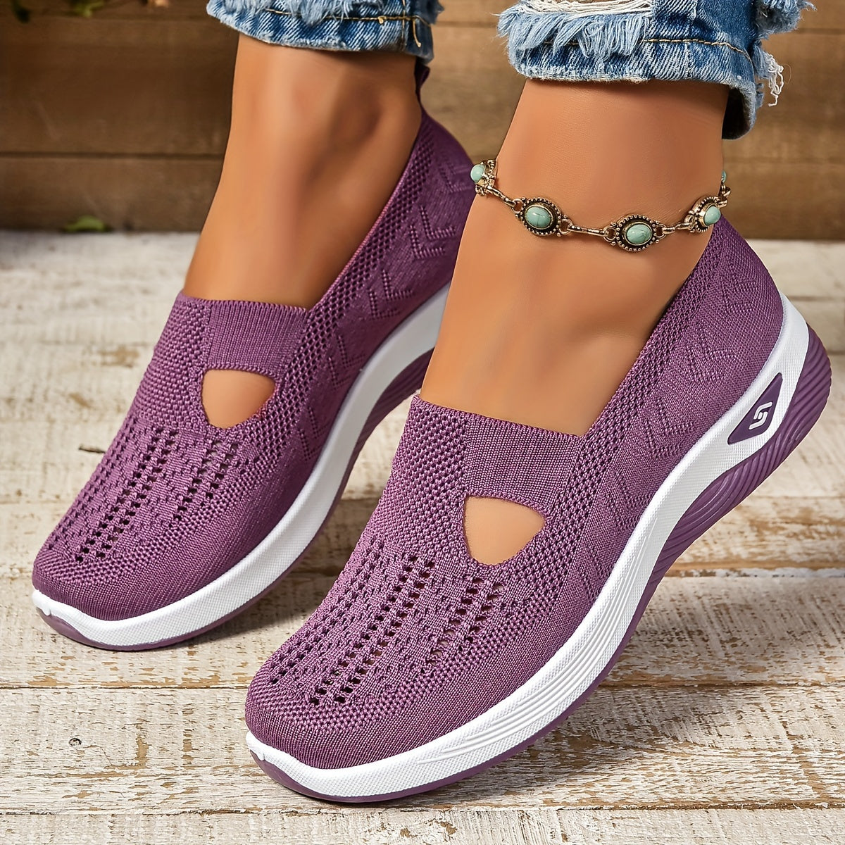 Carmelle – Slip-On Breathable Walking Shoes