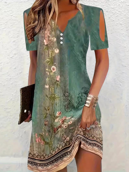 Aurelia – Elegant Printed Boho Midi Dress For A Coordinated Look