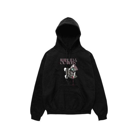 Gothic Doll Hoodie - Bubble Tea & Cigarettes Design for a Unique Style