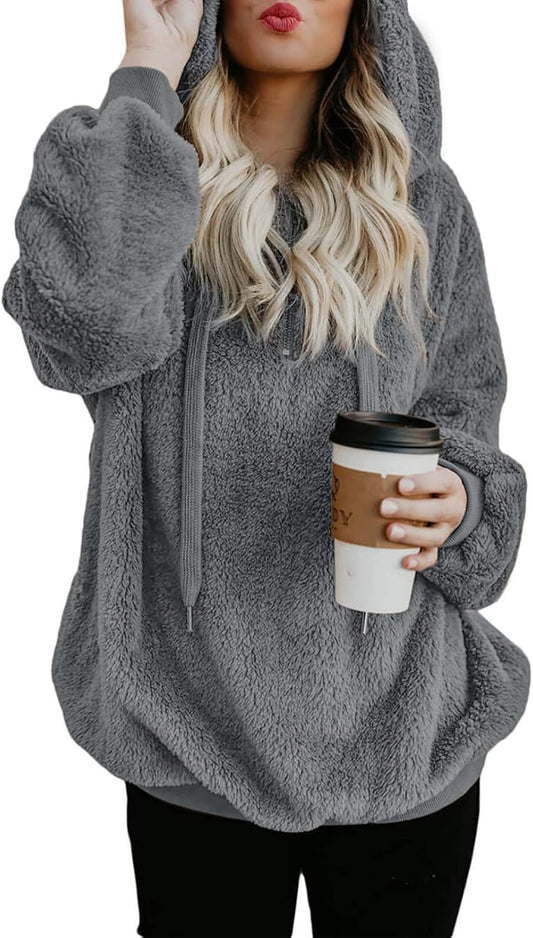 FUZZY WOLF HOODIE