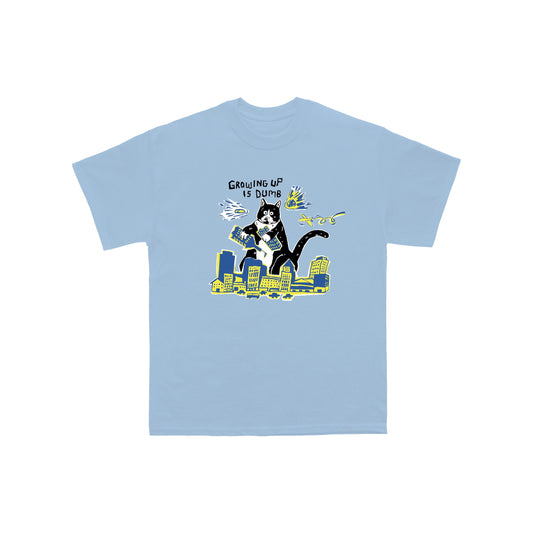 Growing Up Is Dumb - Cool Catzilla Shirt for Fun and Unique Style