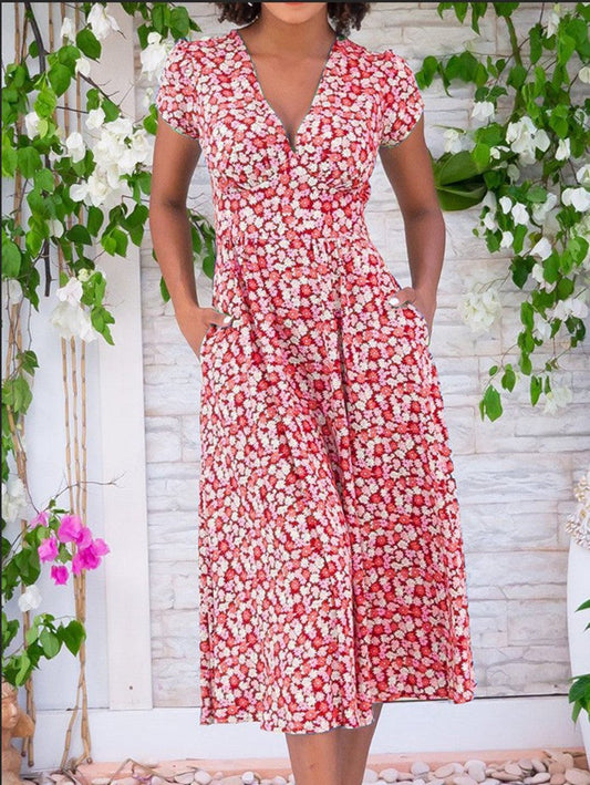Fienna – Elegant Button-Front Midi Dress for a Stylish Look