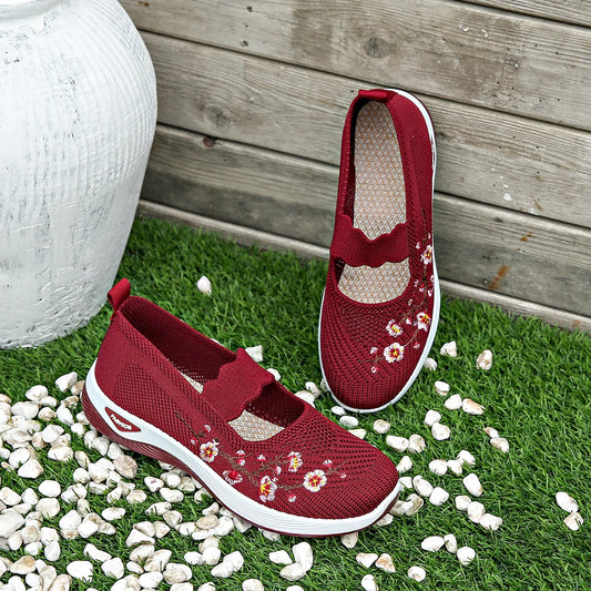 Amethyst – Embroidered Comfort Slip-Ons