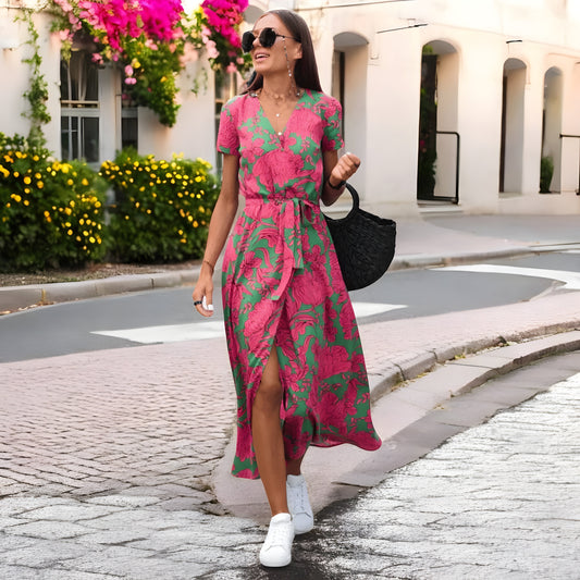 Fritzi – Wrap Dress with Abstract Print