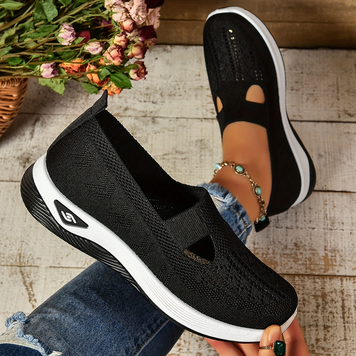 Carmelle – Slip-On Breathable Walking Shoes